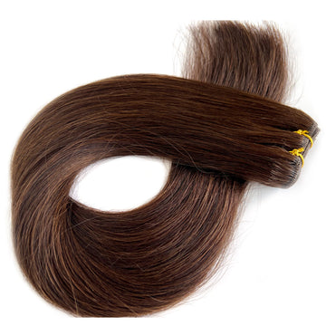 Wefts of dark store virgin hair